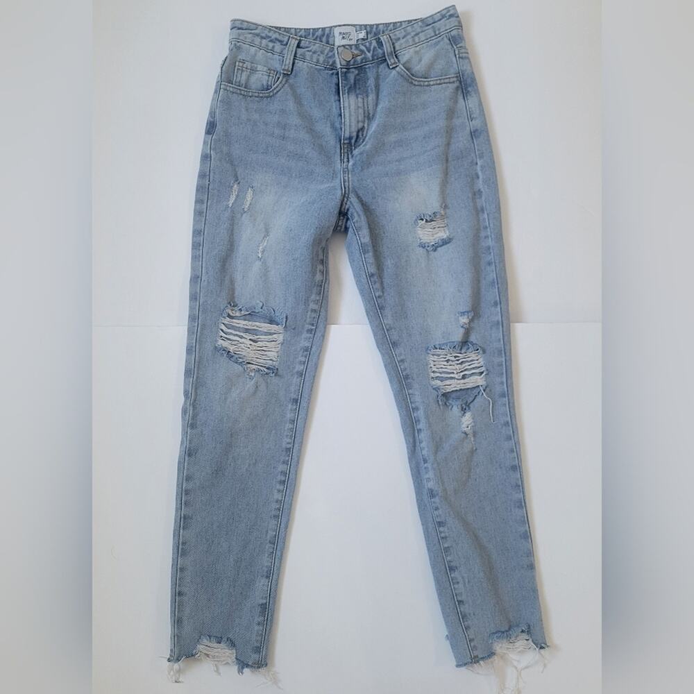 Princess Polly Distressed Raw Hem Skinny Jeans Size 0 Denim